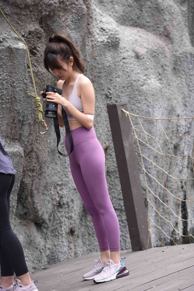 香芋色瑜伽裤高马尾女孩【111P】04039-禾野套图