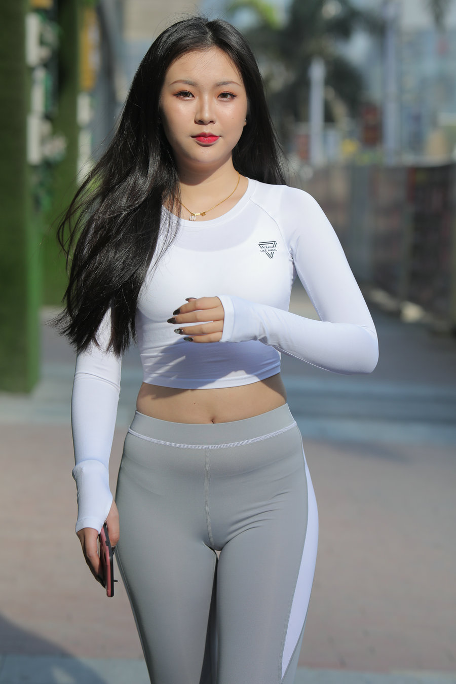 图片[1]-灰色瑜伽裤女孩 J0907 468P2V-6.31GB-禾野套图