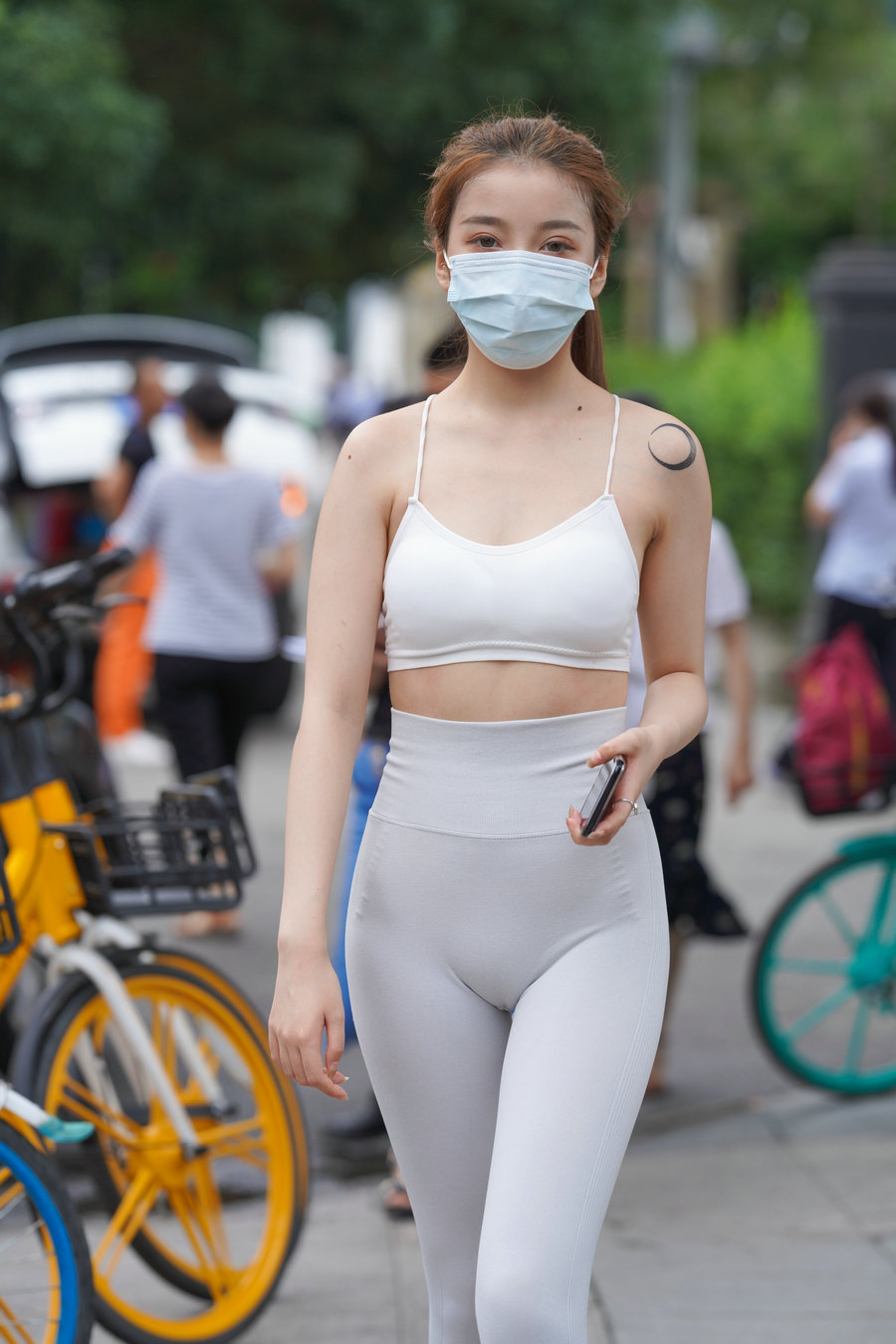 图片[2]-灰色瑜伽裤女孩 J1323 723P4V-17.9GB-禾野套图