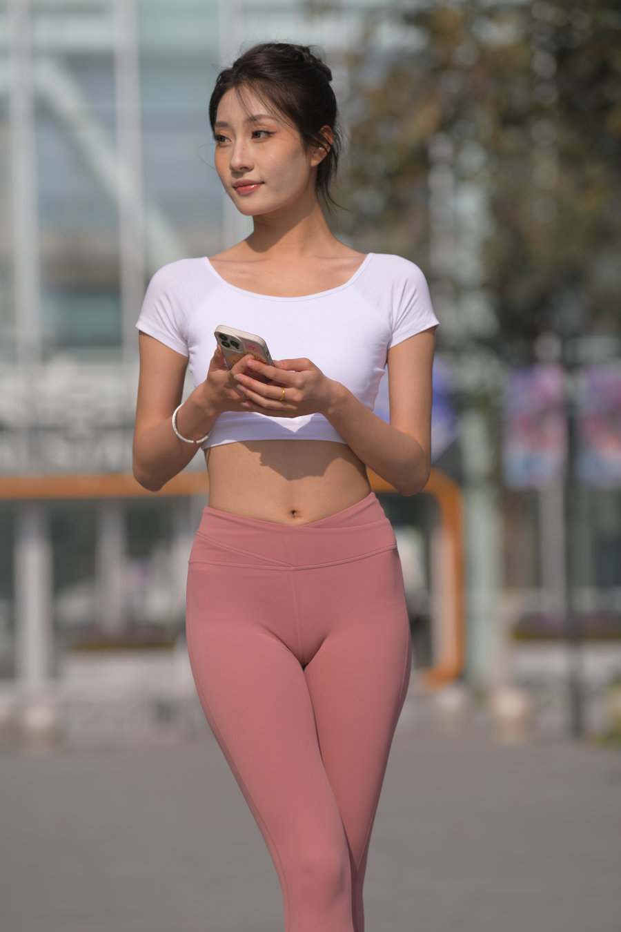 图片[1]-粉红色瑜伽裤女孩J4915 583P1V-26.4GB-禾野套图