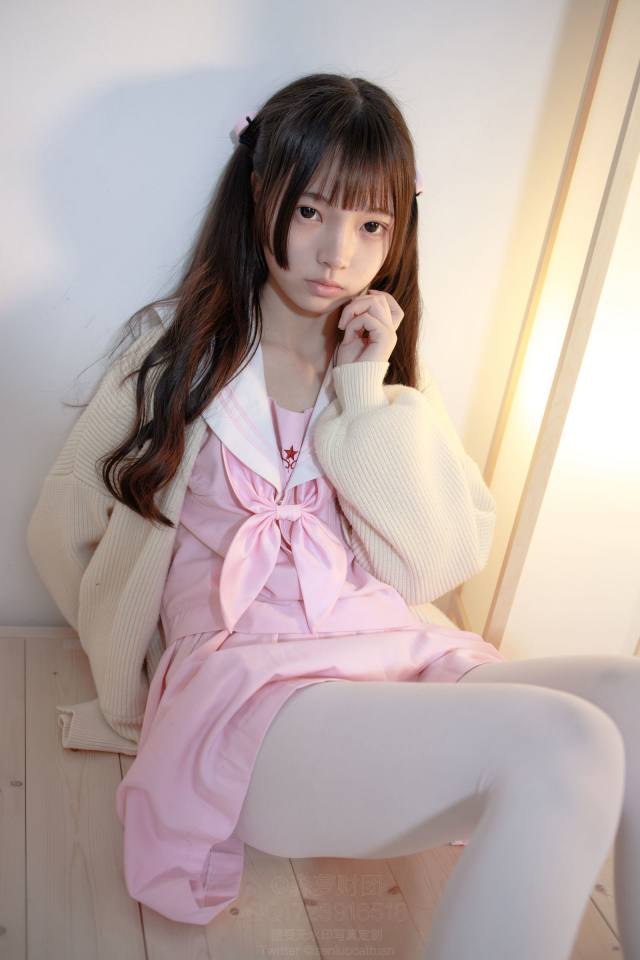 图片[3]-好像有什么心事的白丝双马尾女孩【59P】20022-禾野套图