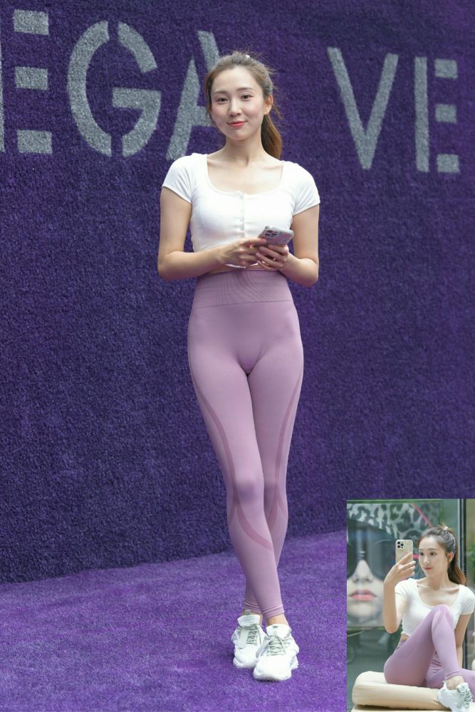 图片[4]-香芋色瑜伽裤高马尾漂亮女孩J2206 545P1V-19.1GB-禾野套图