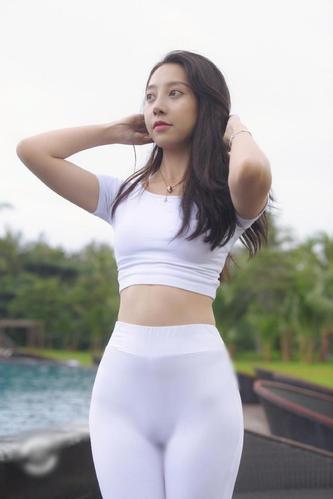 图片[2]-白色瑜伽裤柔情女孩 J1406 554P2V-21.1GB-禾野套图