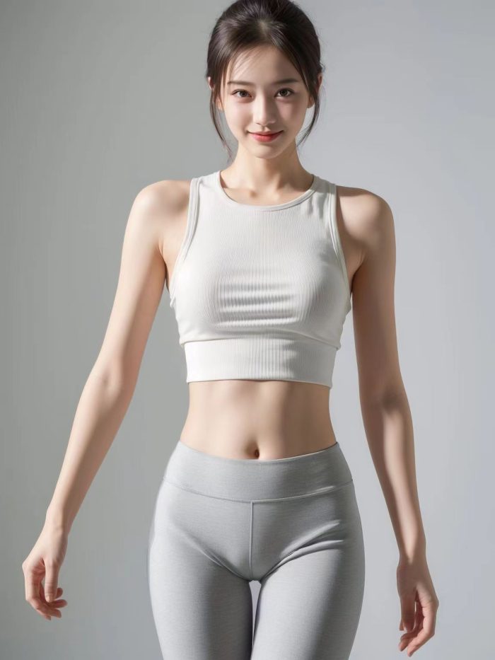 AI瑜伽裤清纯妹子系列图-禾野套图