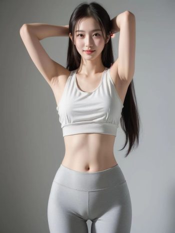 图片[3]-AI瑜伽裤清纯妹子系列图-禾野套图