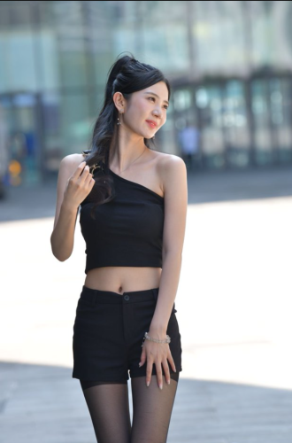 图片[1]-P3067-No.7596 迷人黑色短裤 【117P】-禾野套图