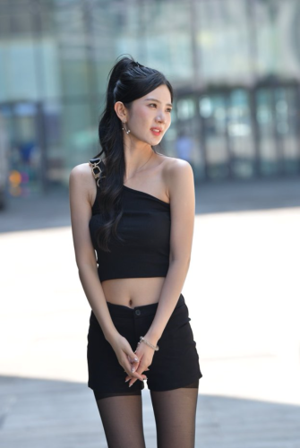 图片[2]-P3067-No.7596 迷人黑色短裤 【117P】-禾野套图